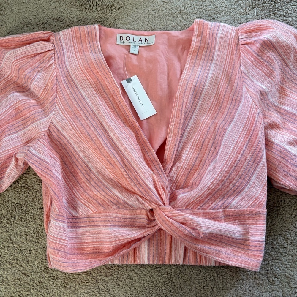 Anthropologie NWT Woman’s Dolan Left Coast Twist-Front Crop Top Size XS - Picture 2 of 10